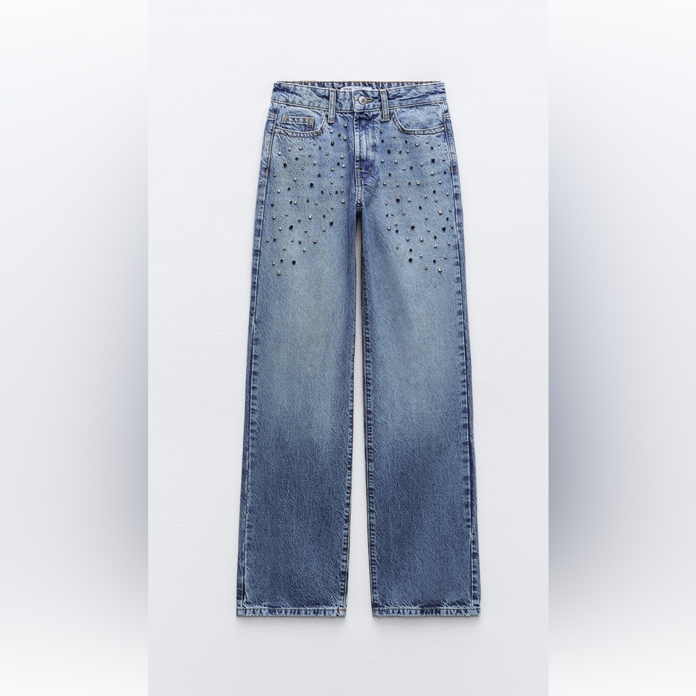 Full length straight Zara Jean with rhinestone